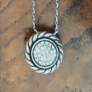 Brighton 2 Necklaces in 1! Silver, Pearl, Pave CZ